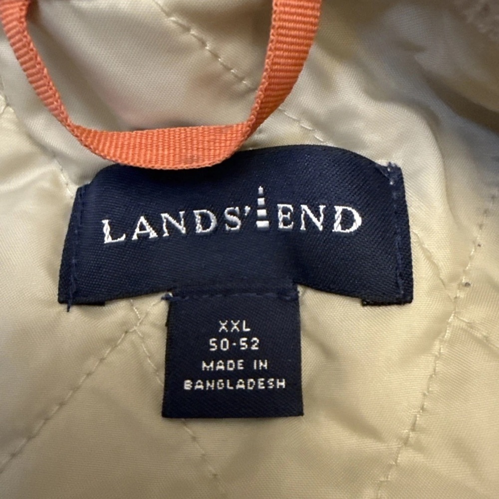 Lands End AquaCheck Insulated Jacket Tan Waterproof Coat XXL 50-52 NWOT - Picture 3 of 11